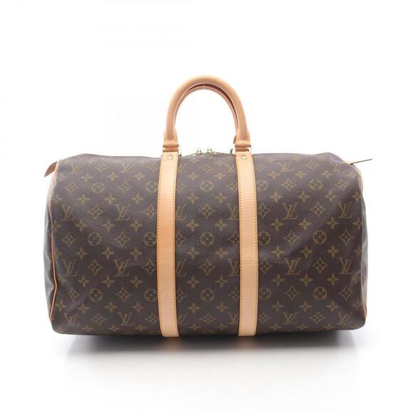 LOUIS VUITTON Brown Monogram Leather Boston Bag - Picture 1 of 10